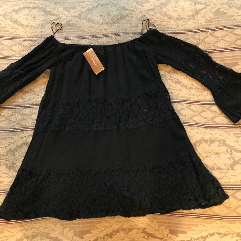 Francesca’s size S Black boho dress
